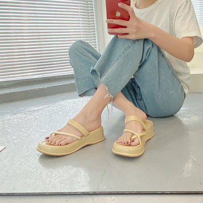 Papuci de dama cu bretele in doua culori