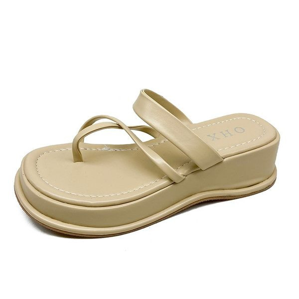 Papuci de dama cu bretele in doua culori