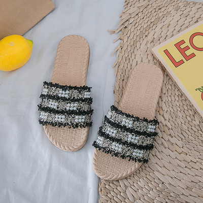 Jauna modeļa vasaras čības ar pērļu rotājumu