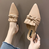 Papuci de primăvară model ascuțit din piele ecologică