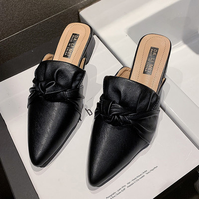 Papuci de primăvară model ascuțit din piele ecologică