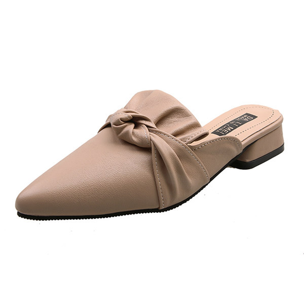 Papuci de primăvară model ascuțit din piele ecologică