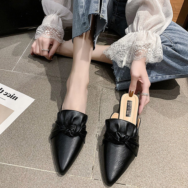 Papuci de primăvară model ascuțit din piele ecologică