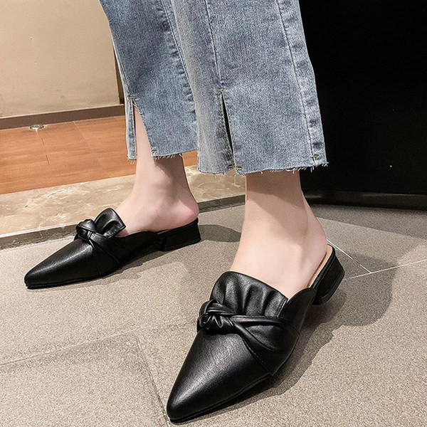 Papuci de primăvară model ascuțit din piele ecologică