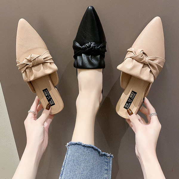 Papuci de primăvară model ascuțit din piele ecologică