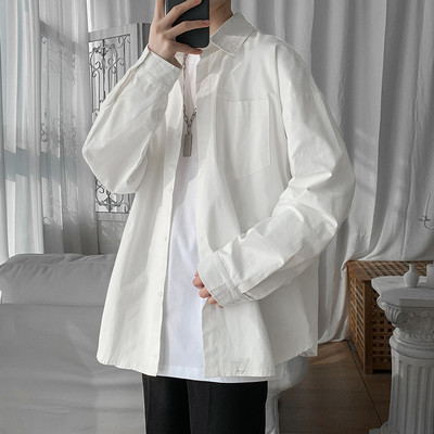 Camasa larga barbati model nou cu maneci lungi