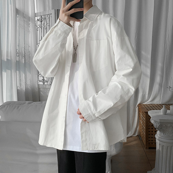 Camasa larga barbati model nou cu maneci lungi