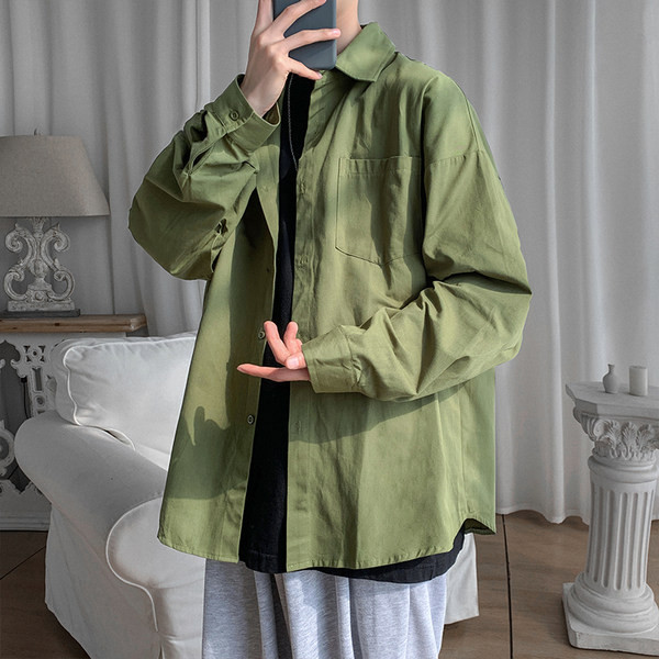 Camasa larga barbati model nou cu maneci lungi