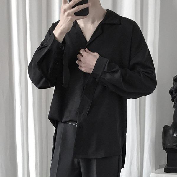 Cămașă de bărbați actuală cu model clasic cu guler curat