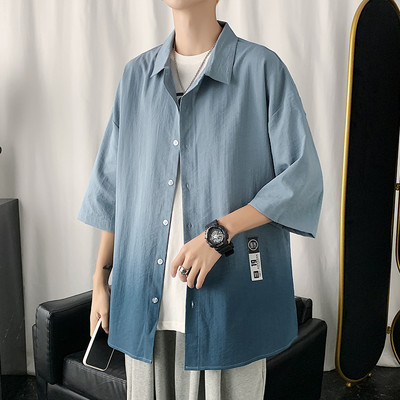 Camasa barbateasca model larg in culori irizate