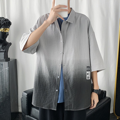 Camasa barbateasca model larg in culori irizate