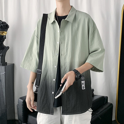 Camasa barbateasca model larg in culori irizate