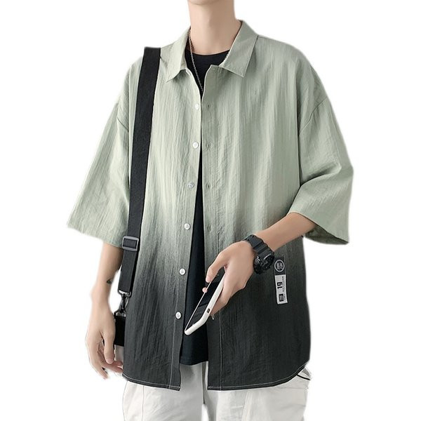 Camasa barbateasca model larg in culori irizate