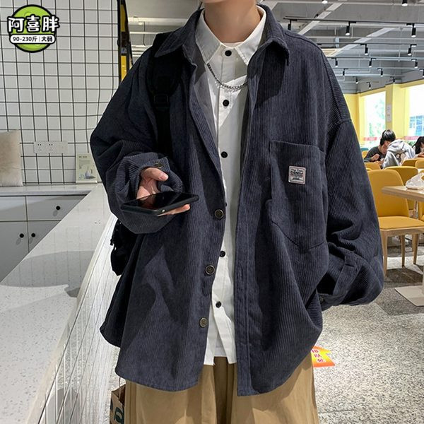 Cămașă casual bărbătească cu buzunar - model larg