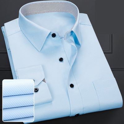 Cămașă casual pentru bărbați cu nasturi și buzunar cu guler înalt