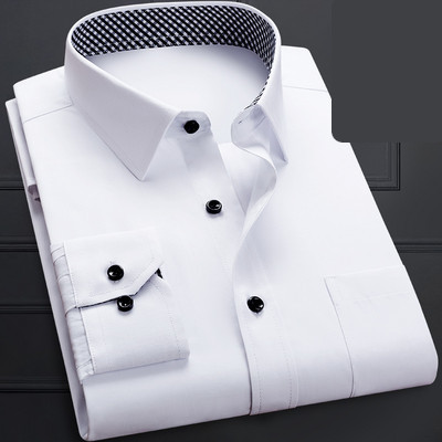 Cămașă casual pentru bărbați cu nasturi și buzunar cu guler înalt