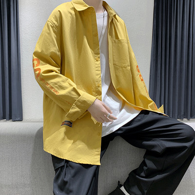 Cămașă casual bărbătească cu aplicație - mai multe modele