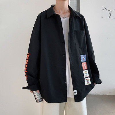 Cămașă casual bărbătească cu aplicație - mai multe modele