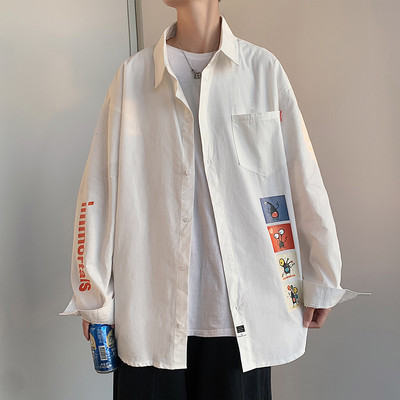 Cămașă casual bărbătească cu aplicație - mai multe modele