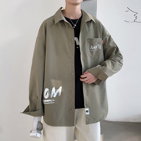 Cămașă casual bărbătească cu aplicație - mai multe modele