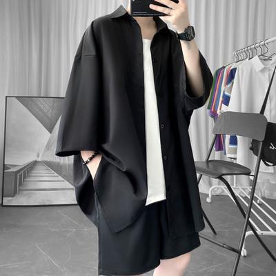 Camasa casual model lat cu maneci 3/4