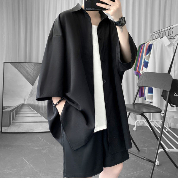 Camasa casual model lat cu maneci 3/4