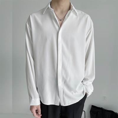 Cămașă modernă pentru bărbați cu guler clasic și mâneci lungi