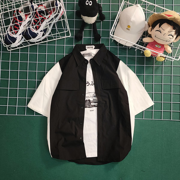 Cămașă casual pentru bărbați cu guler și nasturi clasici