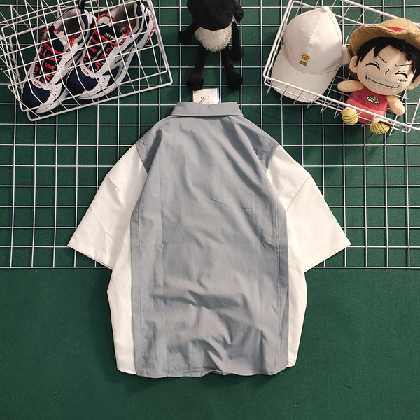 Cămașă casual pentru bărbați cu guler și nasturi clasici