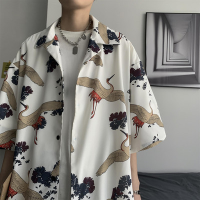 Cămașă largă de vară cu model colorat