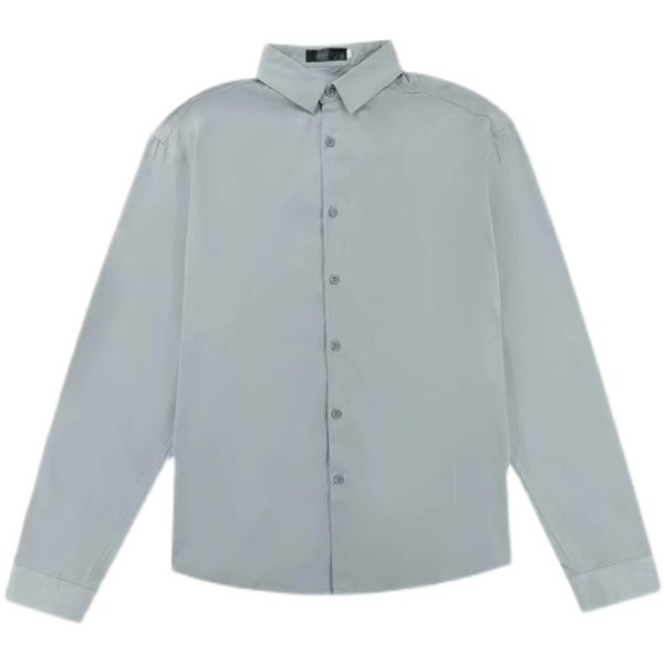 Cămașă modernă pentru bărbați cu guler clasic - mâneci lungi sau scurte