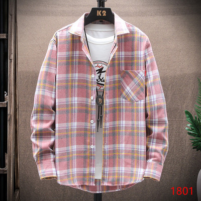 Ανδρικό καρό πουκάμισο με κουμπιά και κλασικό γιακά