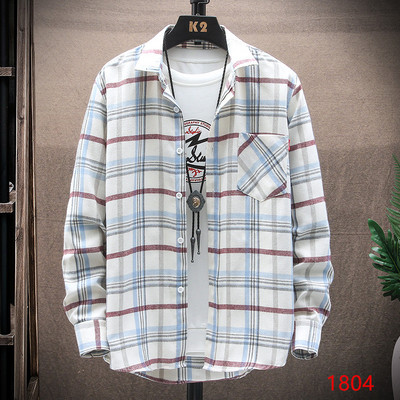 Ανδρικό καρό πουκάμισο με κουμπιά και κλασικό γιακά