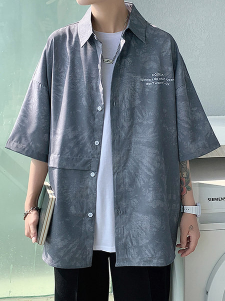 Camasa barbati model gratuit cu maneci 3/4