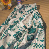 Cămașă pentru bărbați cu model și guler clasic