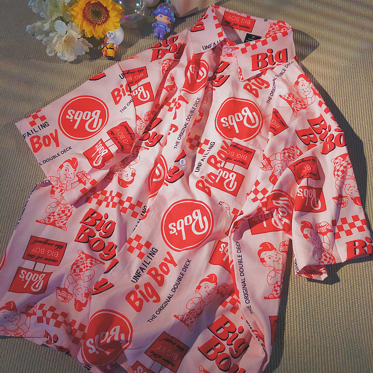 Cămașă pentru bărbați cu model și guler clasic