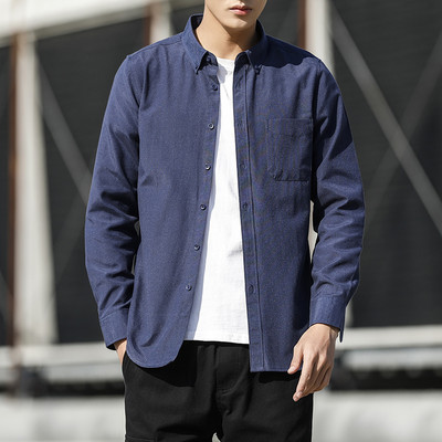 Ανδρικό πουκάμισο νέο μοντέλο με κλασικό κολάρο και τσέπη - διάφορα μοντέλα