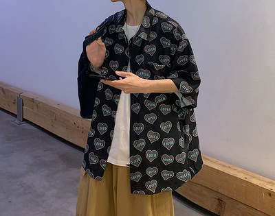 Ανδρικό casual χρωματιστό πουκάμισο με κοντά μανίκια