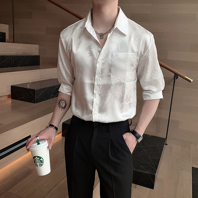 Cămașă bărbătească cu buzunar - mâneci scurte sau lungi