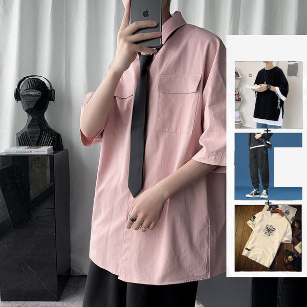 Uus mudel meeste lai tasku ja 3/4 varrukatega särk