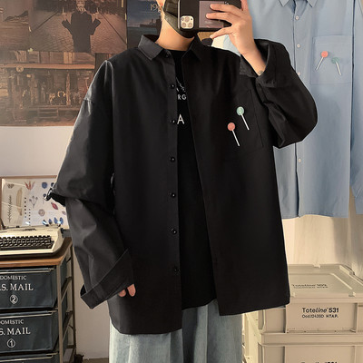 Cămașă pentru bărbați cu mâneci lungi și buzunar