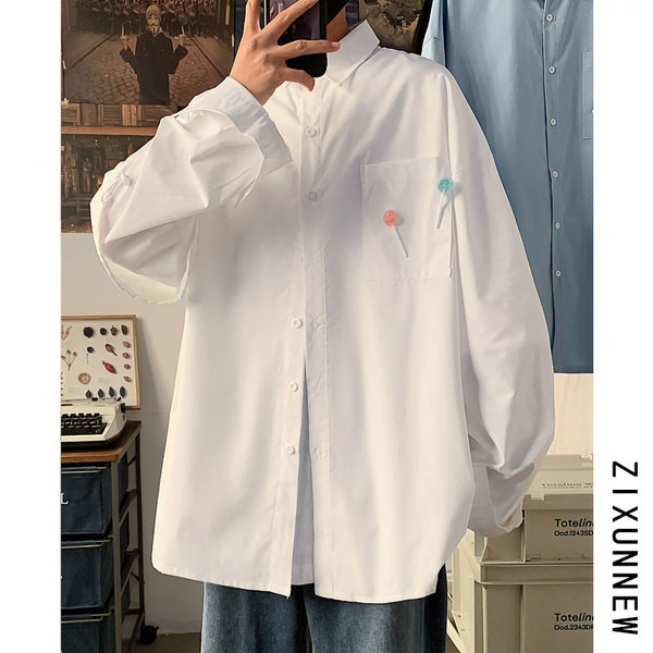 Cămașă pentru bărbați cu mâneci lungi și buzunar