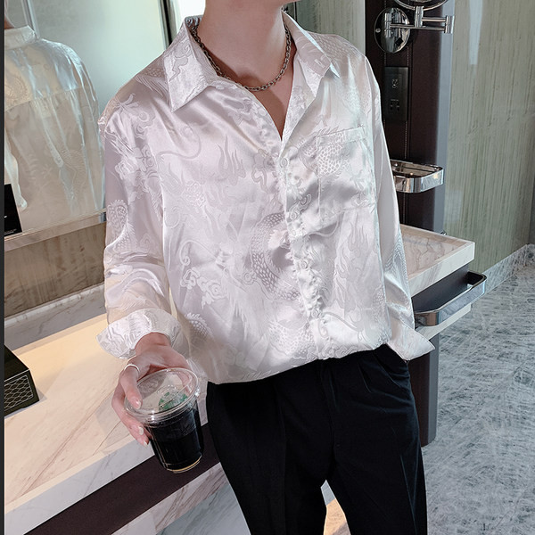 Cămașă pentru bărbați cu mâneci lungi și buzunar