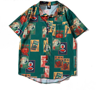 Cămașă lată modernă cu model cu model - diferite modele