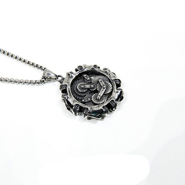 Ανδρική τοπική αλυσίδα με στρογγυλό μενταγιόν