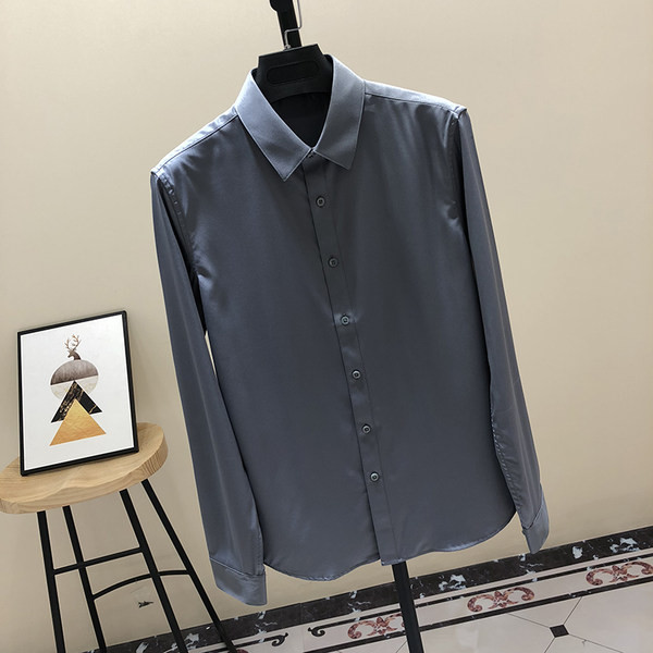 Cămașă modernă pentru bărbați cu guler clasic și mâneci lungi - mai multe culori