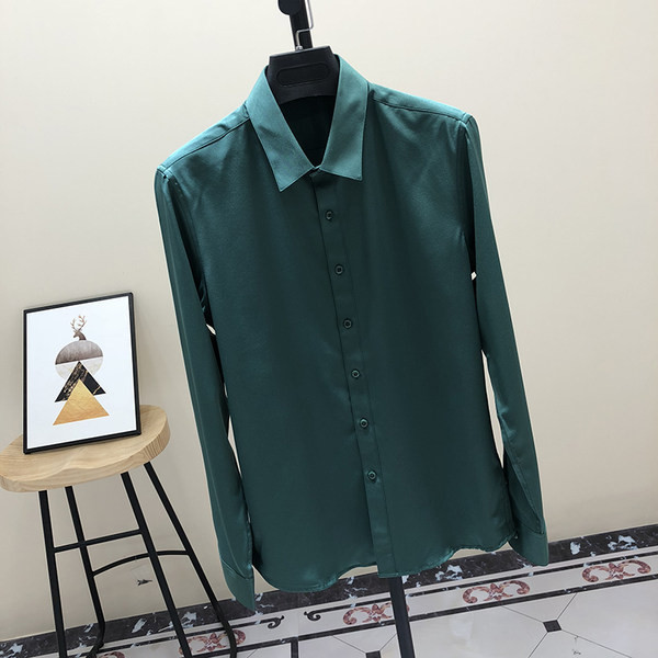 Cămașă modernă pentru bărbați cu guler clasic și mâneci lungi - mai multe culori