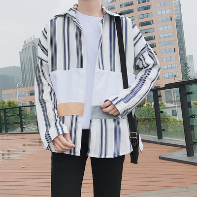 Plašs ikdienas vīriešu krekls - svītrains modelis