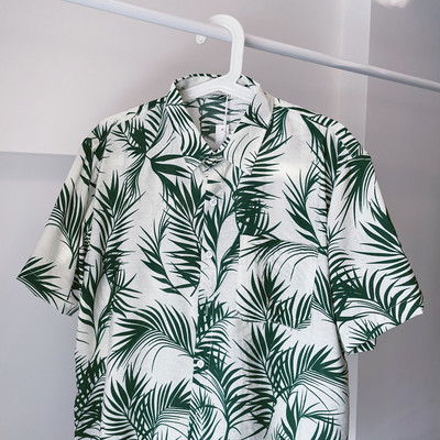 Cămașă casual pentru bărbați cu mâneci scurte și guler clasic - mai multe culori