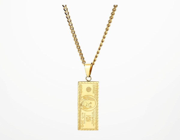 Ανδρική ατσάλινη αλυσίδα με μενταγιόν